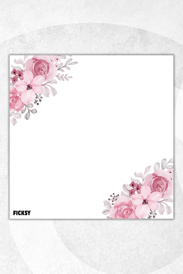 مفكرة زهور - مقاس 9*9 سم - 50 ورقة - مفكرة - مذكرة - ورق ملاحظات - قائمة المهام - دفتر ملاحظات - 1