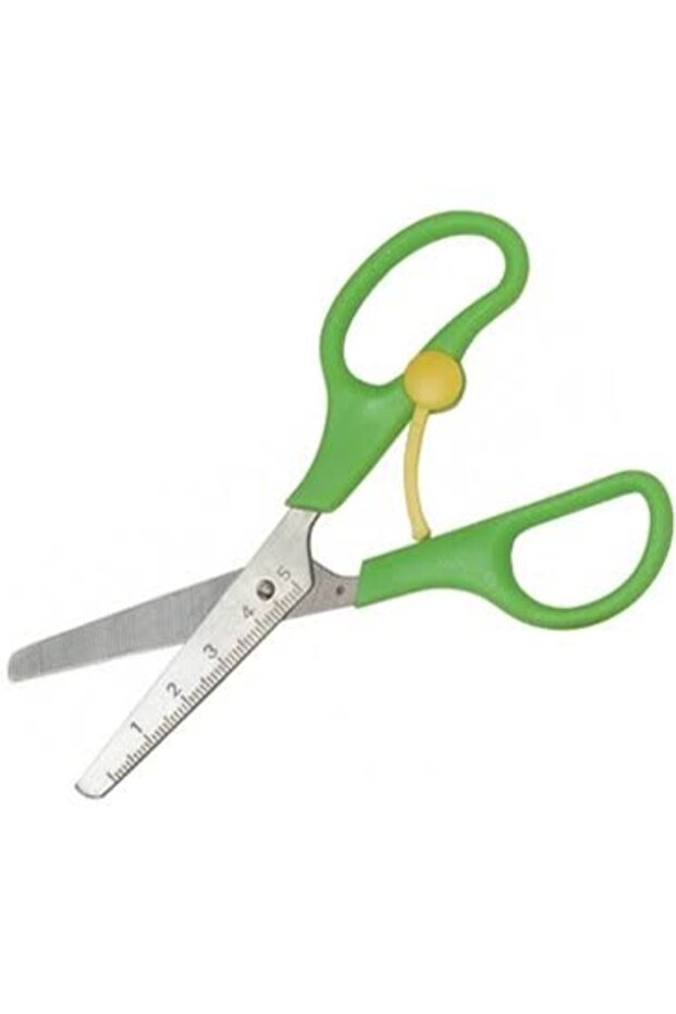 Student Scissors with Spring Ruler - Easy to Use & Easy to Measure - 1