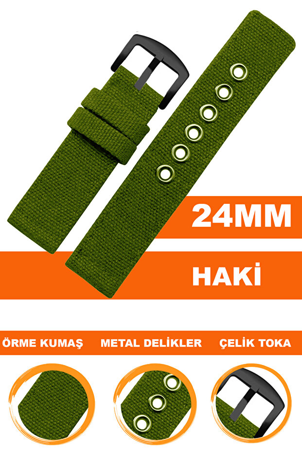 24mm Watch Compatible Nato Textile Fabric Watch Band Strap F2824Mm