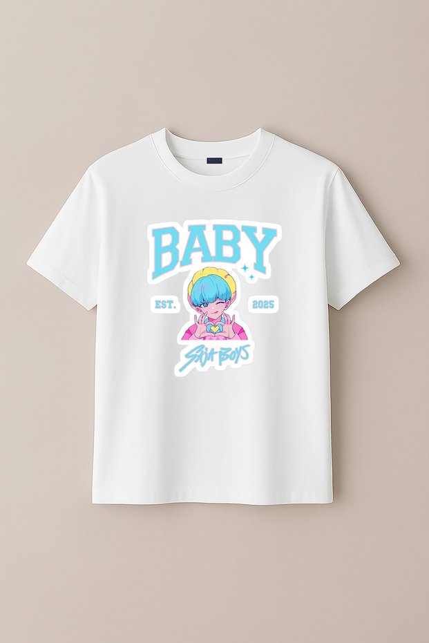 Kpop Demon Hunters Hunterix Baby Saja Printed Girls' T-Shirt (4-13 Years) - Huntr/X