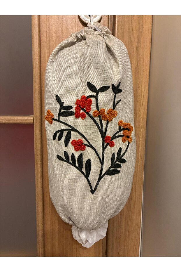 Poşetlik & Punch Keten Poşet Düzenleyici – Poşet Organizeri, Mutfak Poşet Düzenleyici 1 adet - 2