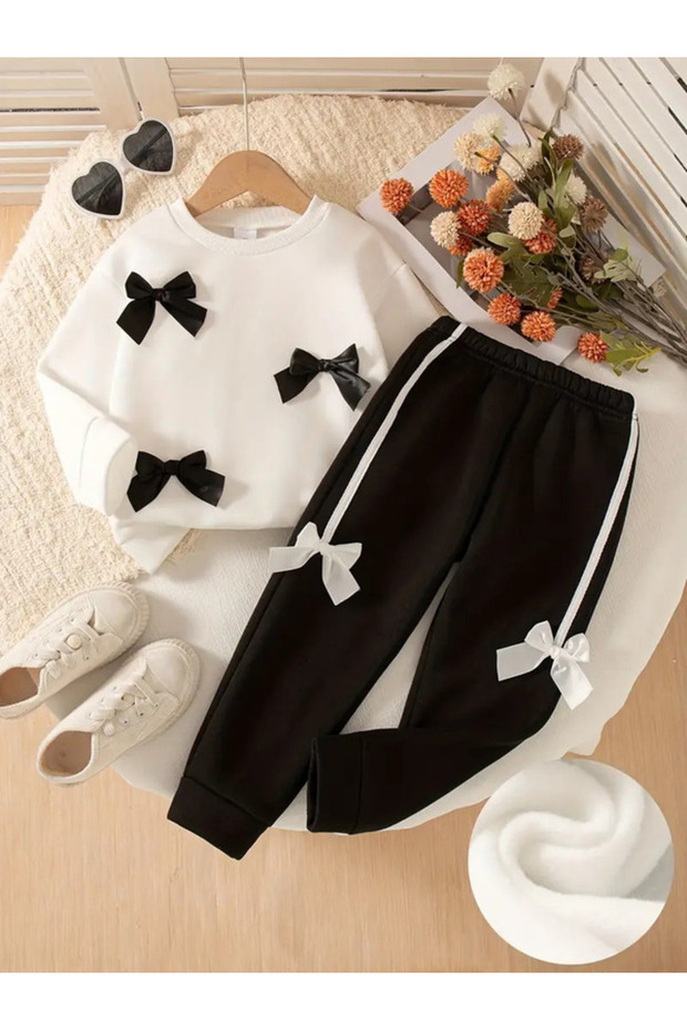 Bow Detail Girls' Bottom and Top Set