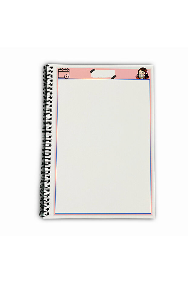 Demon Slayer Nezuko Unlined A4 School Notebook 72 Sheets Model 1 - 5