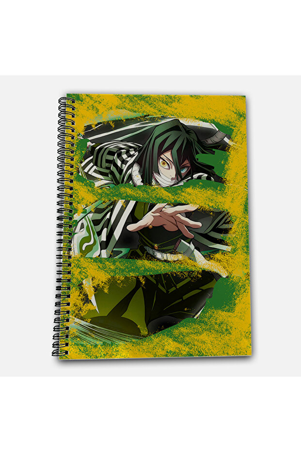 Demon Slayer Obanai Striped A4 School Notebook 72 Sheets Model 2 - 2