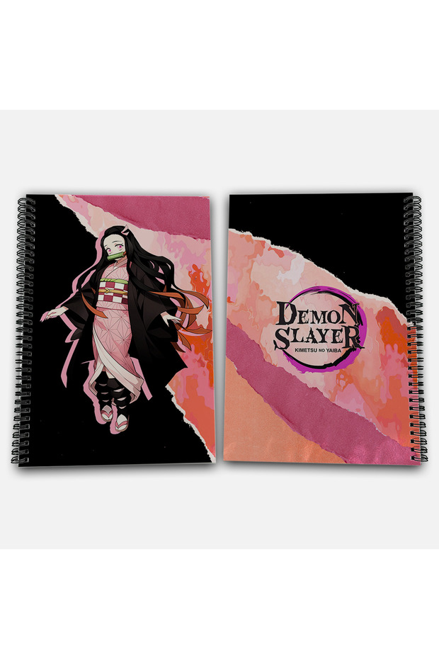 Demon Slayer Nezuko Unlined A4 School Notebook 72 Sheets Model 1 - 1