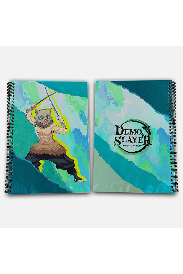 Demon Slayer Inosuke Unlined A4 School Notebook 72 Sheets Model 1 - 1
