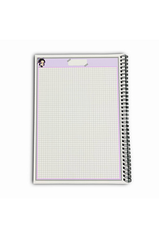 Demon Slayer Shinobu Checkered A4 School Notebook 72 Sheets Model 2 - 6