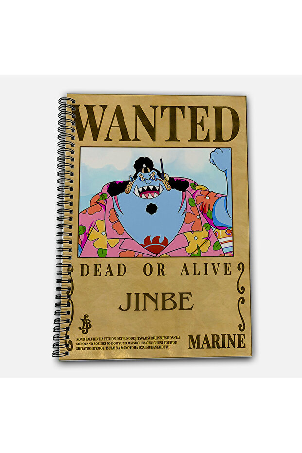 One Piece Jinbe Unlined A4 School Notebook 72 Sheets Model 1 - Straw Hat Series - 2