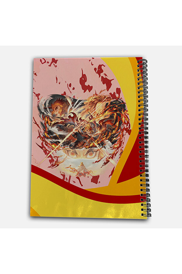 Demon Slayer Rengoku Checkered A4 School Notebook 72 Sheets Model 3 - 3