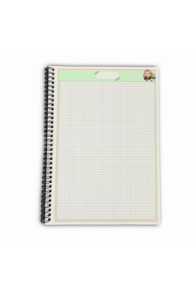Demon Slayer Mitsuri Checkered A4 School Notebook 72 Sheets Model 1 - 5