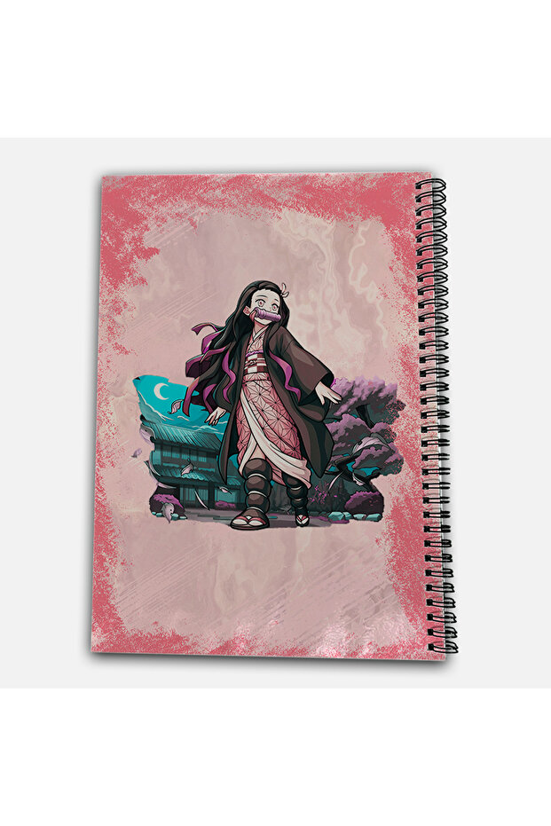 Demon Slayer Nezuko Unlined A4 School Notebook 72 Sheets Model 2 - 3