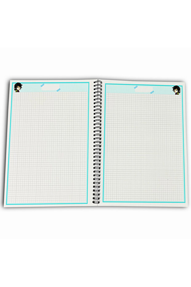 Demon Slayer Giyu Checkered A4 School Notebook 72 Sheets Model 2 - 4