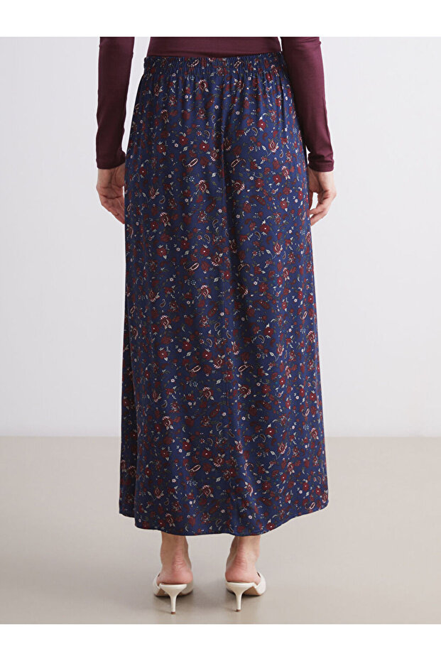 Sparkling Selections from Shining Store | Patterned A-Line Skirt with Elastic Waist - 4