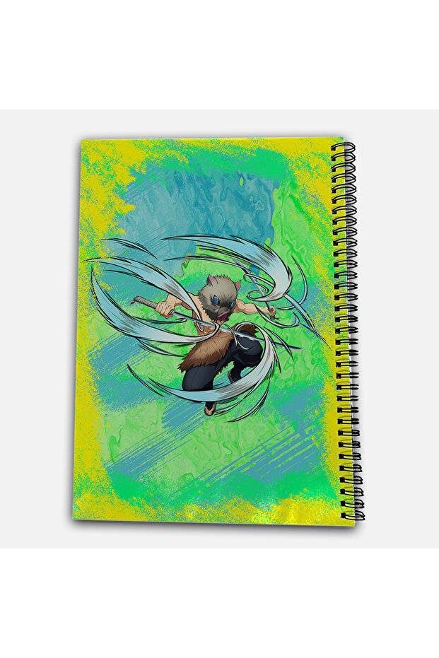 Demon Slayer Inosuke Checkered A4 School Notebook 72 Sheets Model 2 - 3