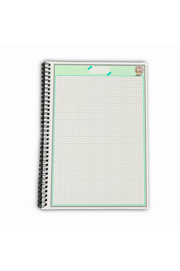 Demon Slayer Sanemi Checkered A4 School Notebook 72 Sheets Model 1 - 5