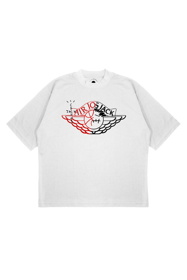 Unisex Oversize Cactus Air Logo Printed Boxy Fit Thick Fabric T-Shirt