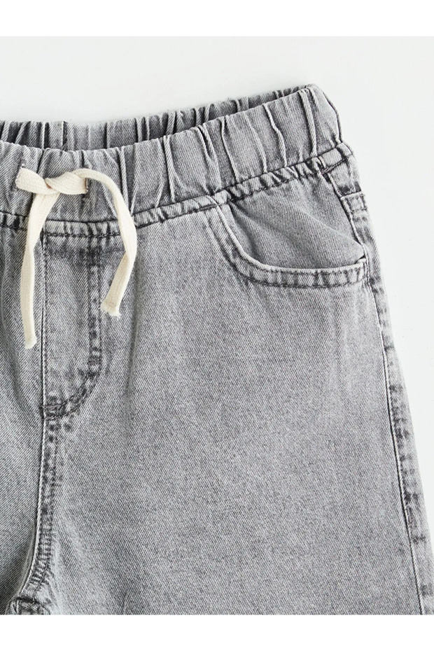 Beli Lastikli Erkek Çocuk Jean Şort - 1
