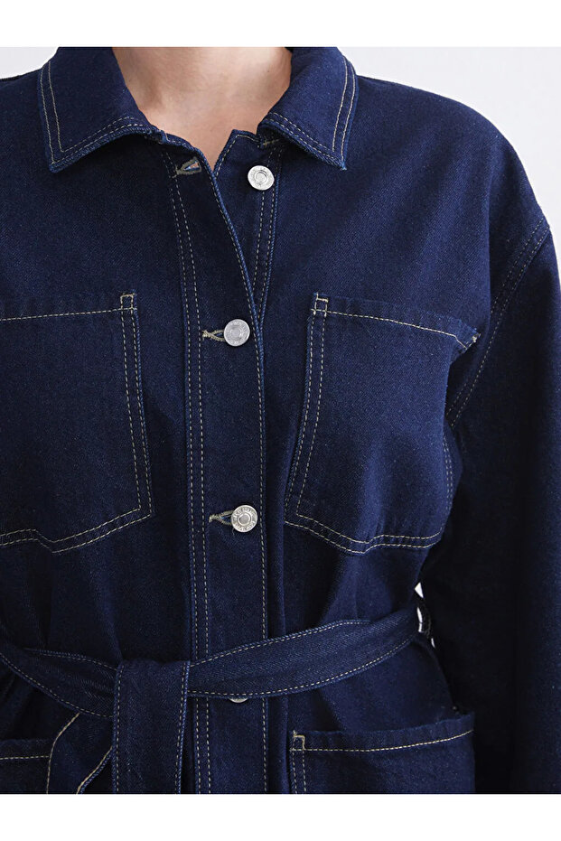 Shirt Collar Women's Jean Jacket