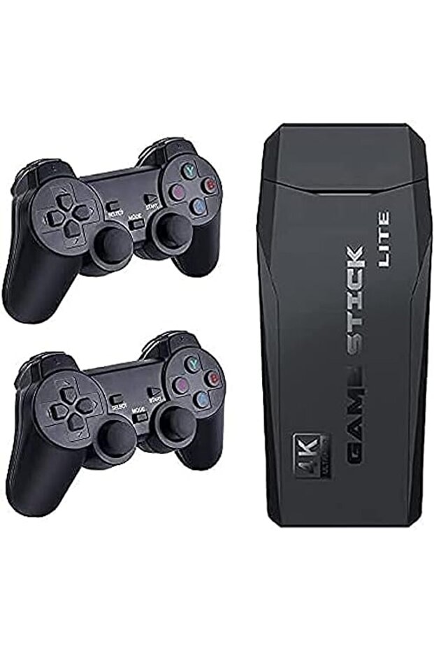 M8 Game Stick 4K Game Console with Two 2.4G Wireless Gamepads Dual Players HDMI Output - 2
