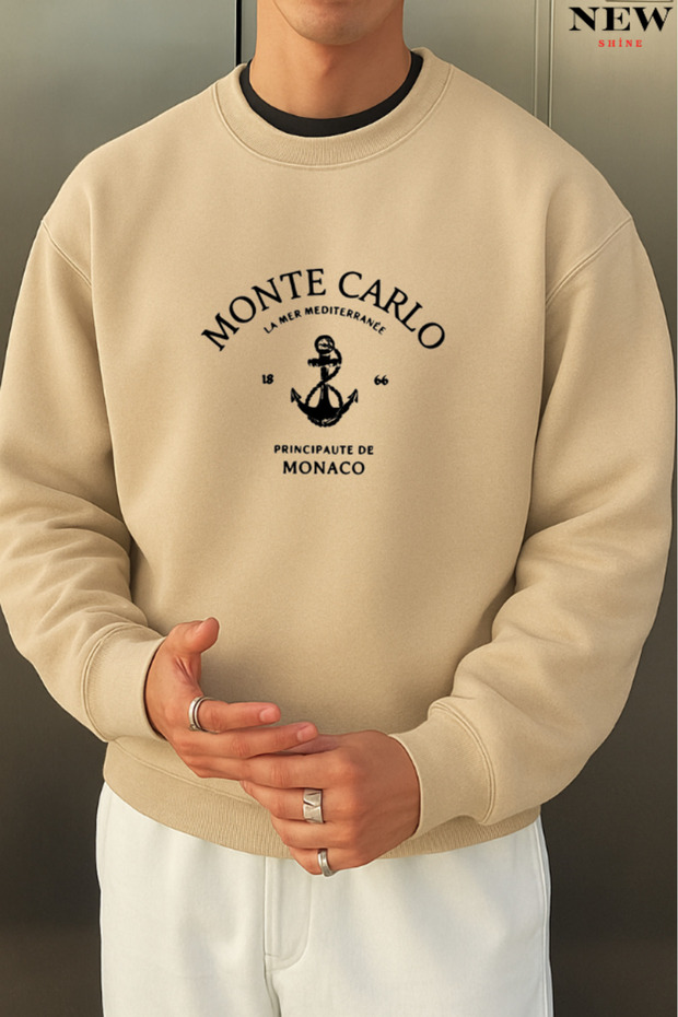 Monte Carlo Printed Crew Neck Sweatshirt