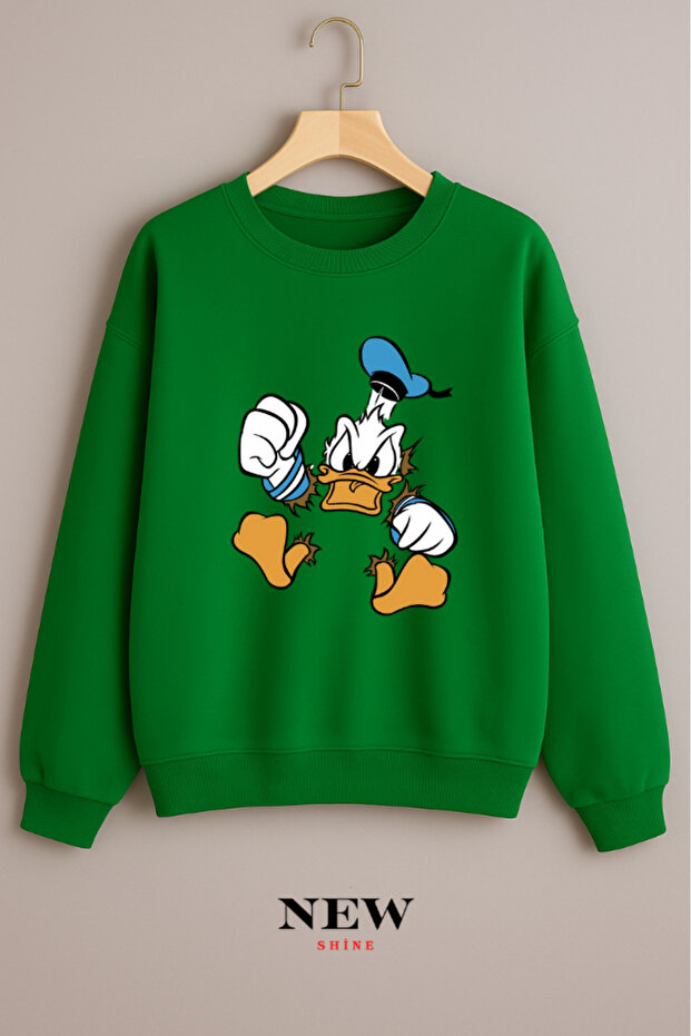 Duck Print Crew Neck Sweatshirt