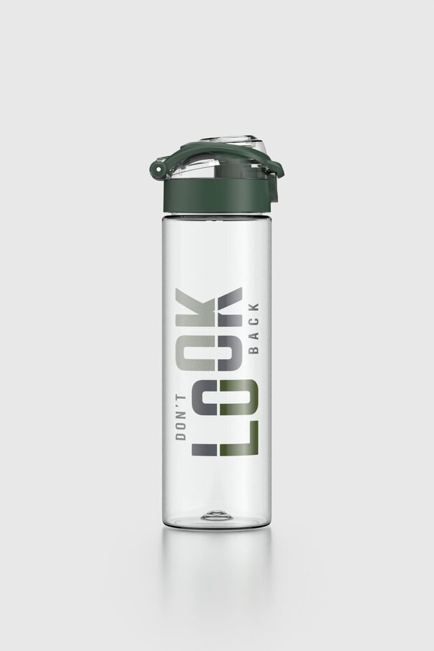 Saga Patterned 630 ml Tritan Leak-Proof Odor-Free Flask 912065 Green