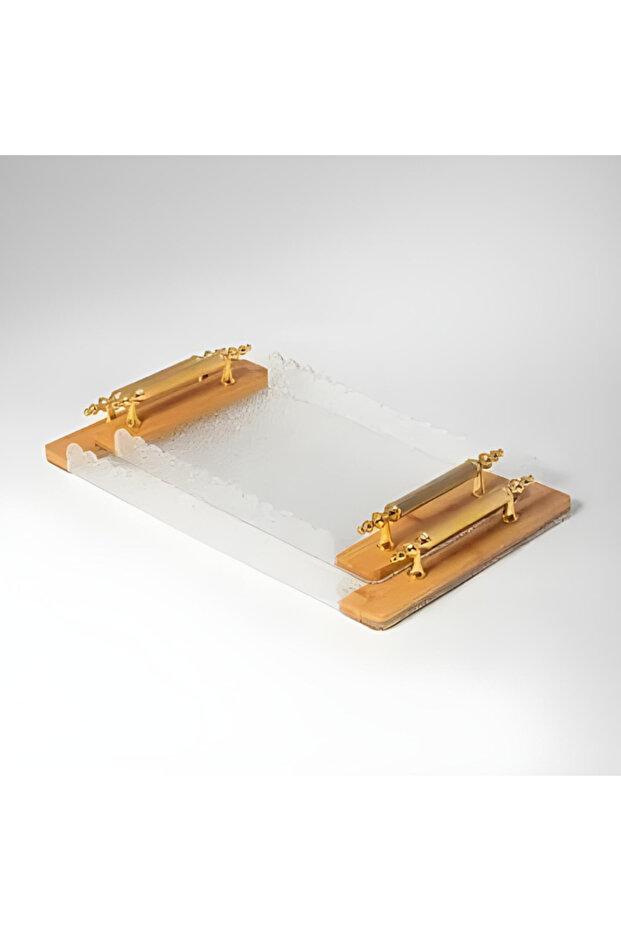 Rectangular acrylic tabsi set with wooden ends in two sizes - 1