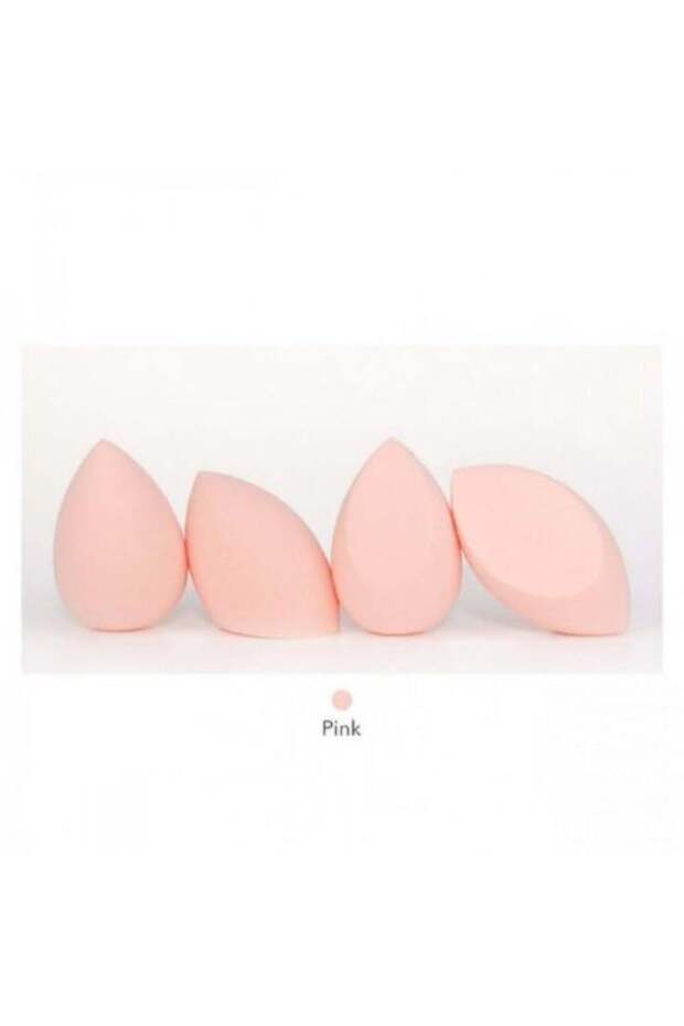 مجموعة اسفنجات مكياج وردية اللون، 4 قطع - 2