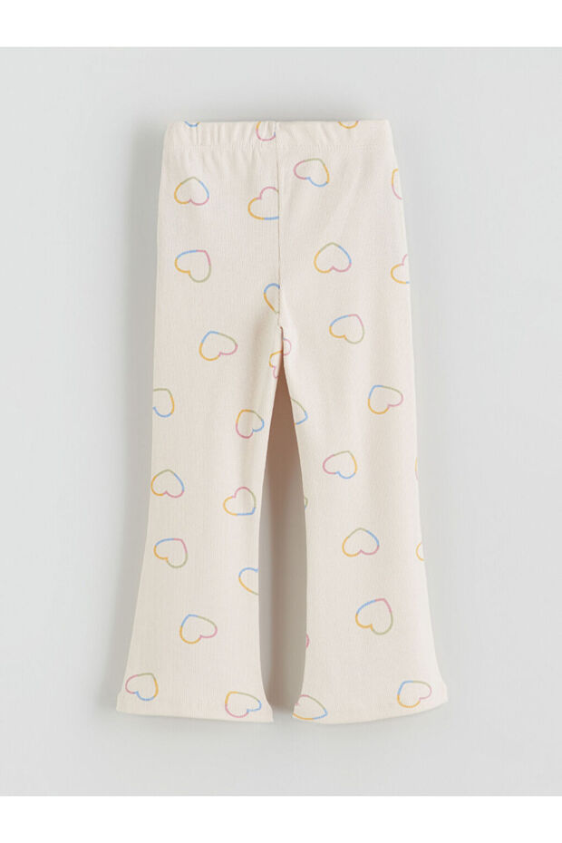 Create Your Style from Uzg Store |   Girls' Leggings with Elastic Waist and Heart Print - 3