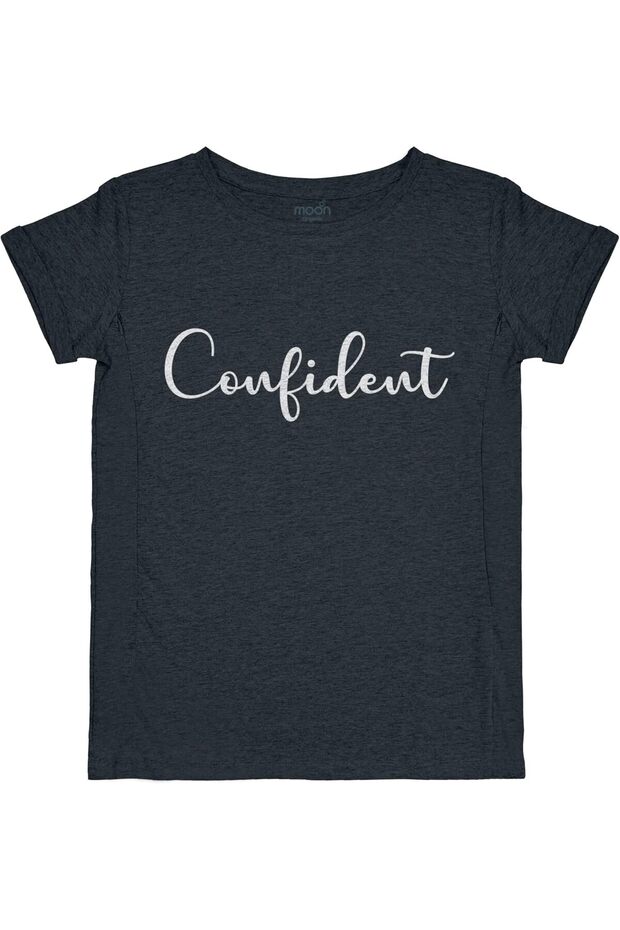 Organic Moms Feeding T-shirt-Dark Grey