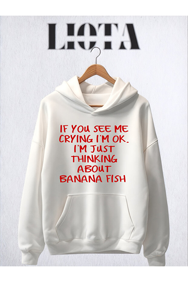 Banana Fish Printed Oversize Cotton Sweatshirt