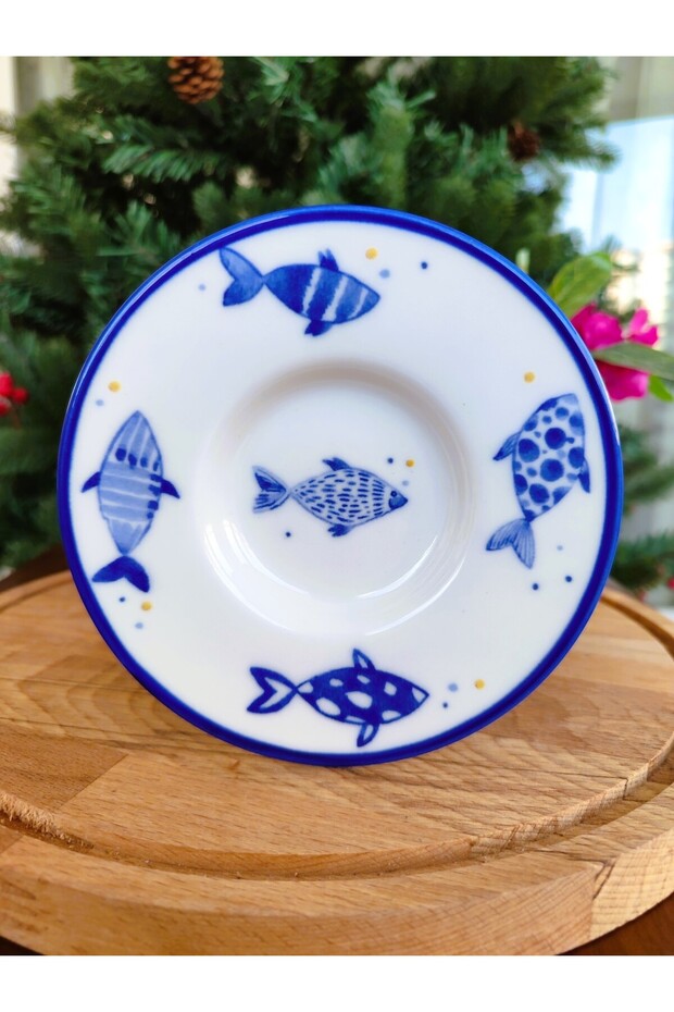 Luxe Poisson 6'lı Çay Tabağı Seti - 13X13X2 cm - 1