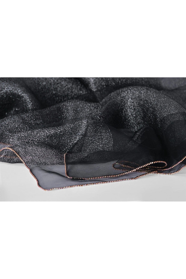 ipek şal siyah gri - 2