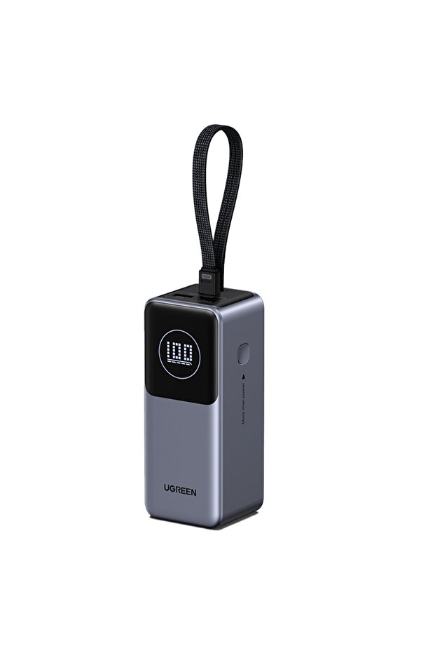 Nexode PowerBank Built-in Cable USB-C and USB Ports 20000mAh 130W - Gray