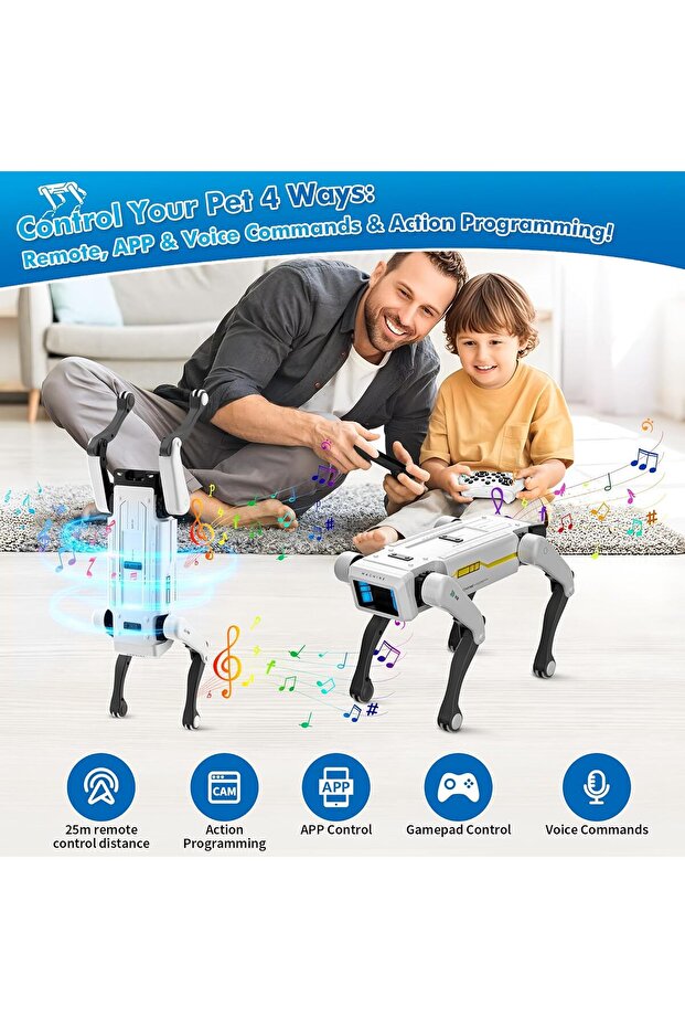 Smart Robot Dog - Interactive STEM Pet with Voice Control, 30+ Actions & APP Programming, - 2