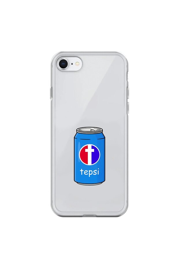 iPhone 7 Compatible Transparent Case Fast Food 1 Design