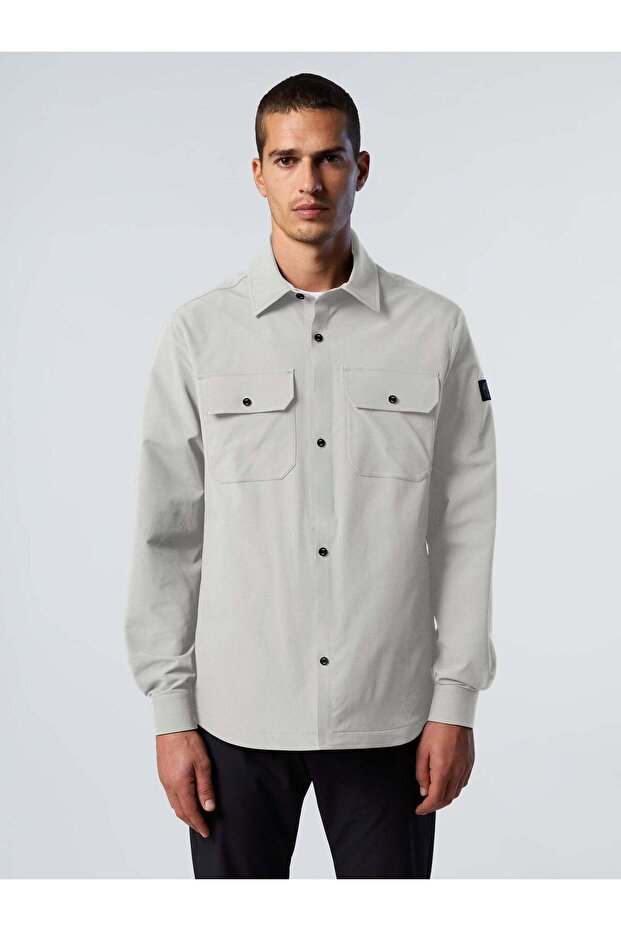 Regular Fit Geniş Yaka Gömlek - 5