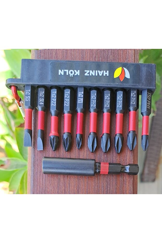 Yıldız Düz Vidalama Uç Seti Hex Bits uç takımı Manyetik uzatma Adaptörlü 12 Parçalı Set - 1