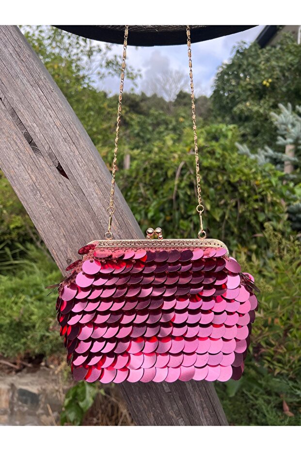 Gül Kurusı Pullu Çanta - 2