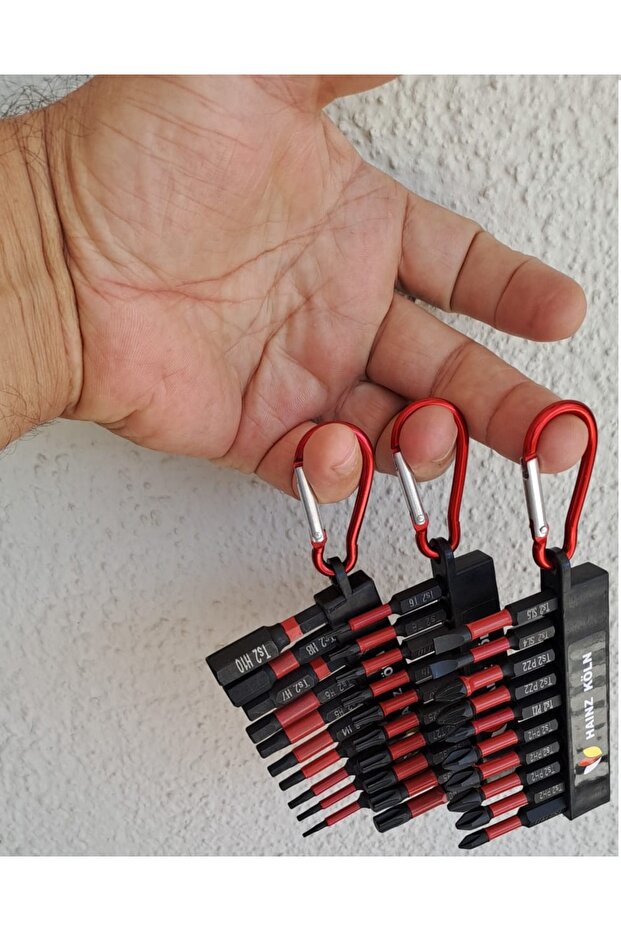 34 Parça Manyetik Hex Bits uç takımı Yıldız Alyan Düz bits Yıldız Bits Yıldız Alyan uzatma Adaptörlü - 5