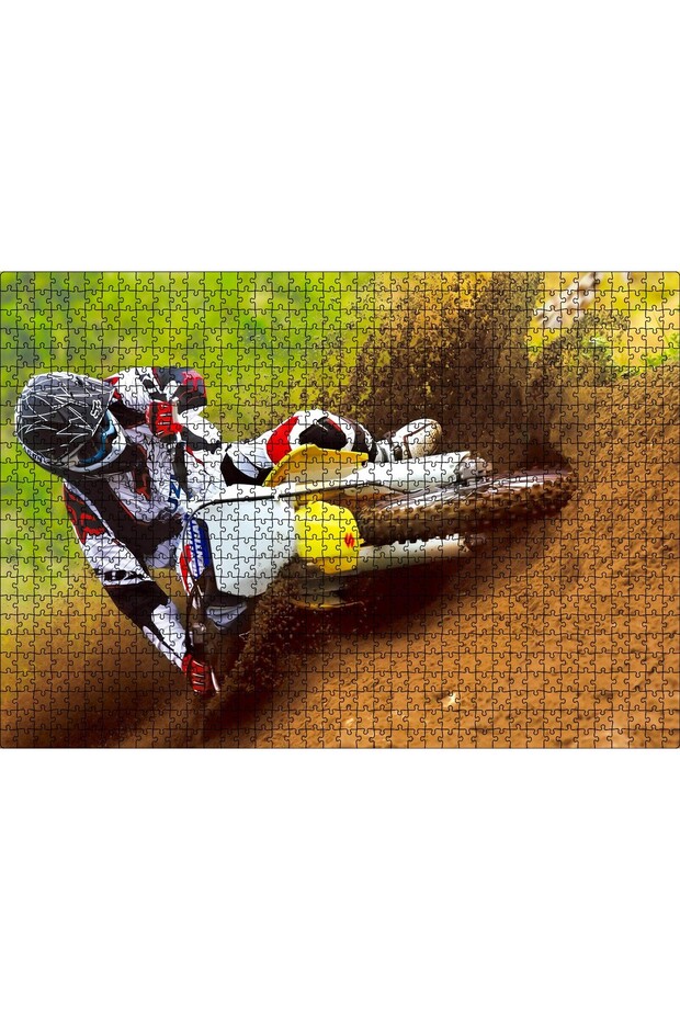 Cakasepetim Motocross Sports Racing Moments 1000 Piece Puzzle Jigsaw Mdf (Wood)