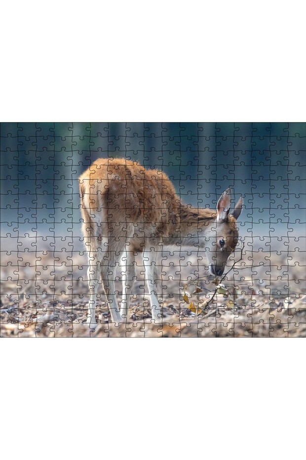 Cakasepetim Baby Deer and Dry Leaves on the Ground 120 Piece Puzzle Jigsaw Mdf (Wood)