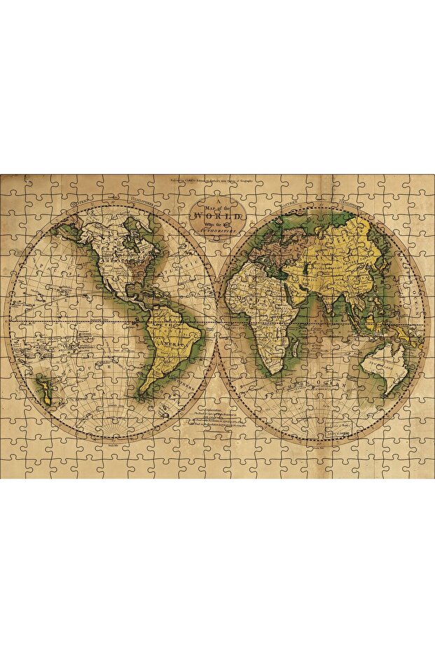 Cakasepetim 1800S End of the Century World Map 120 Piece Puzzle Jigsaw Mdf (Wood)