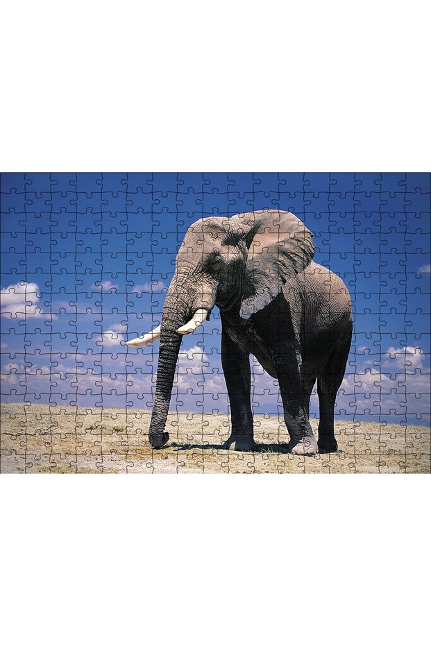 Cakasepetim Lonely Elephant 120 Piece Puzzle Jigsaw Mdf (Wood)