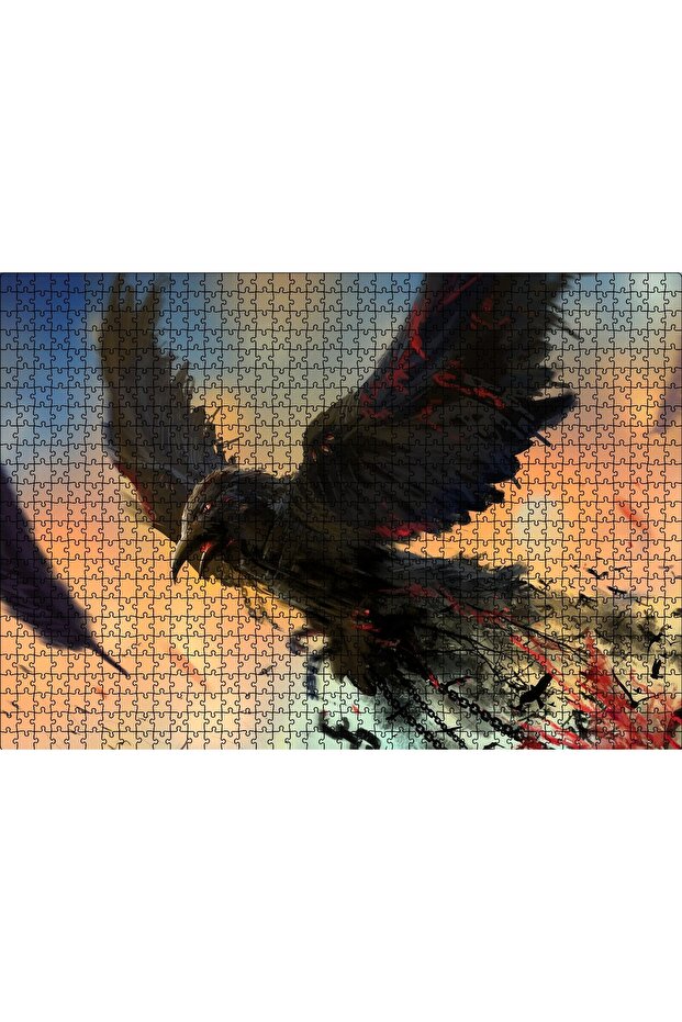 Crow Surviving the Chains of Cakasepetim 1000 Piece Puzzle Jigsaw Mdf (Wood)