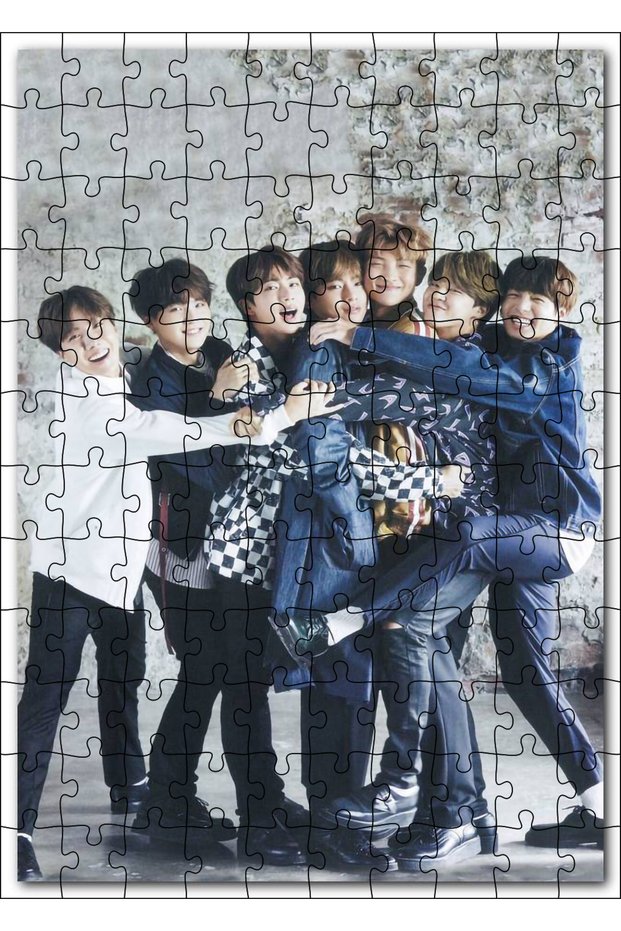 Cakasepetim Bts Korean Teenagers Sarmaş Dolaş 120 Piece Puzzle Jigsaw Puzzle Mdf (Wood)