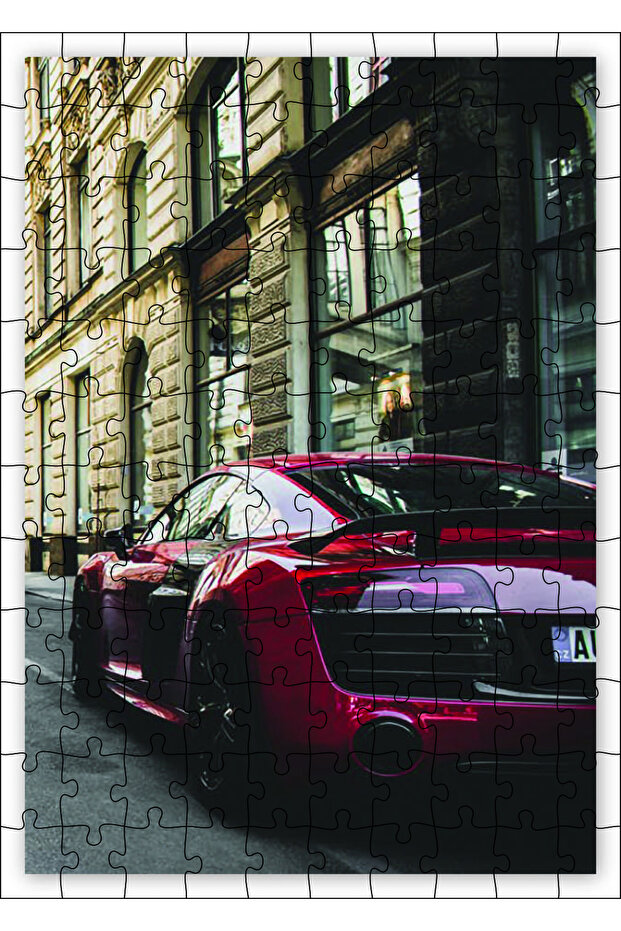 Cakasepetim Luxury Red Automobile 120 Piece Puzzle Jigsaw Mdf (Wood)