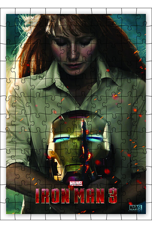 Cakasepetim Iron Man 3 Movie Poster 120 Piece Puzzle Jigsaw Puzzle Mdf (Wood)