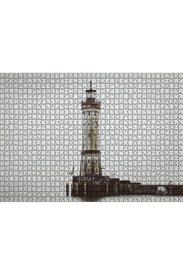 Cakasepetim Lighthouse and Foggy Sea 1000 Piece Puzzle Jigsaw Mdf (Wood)