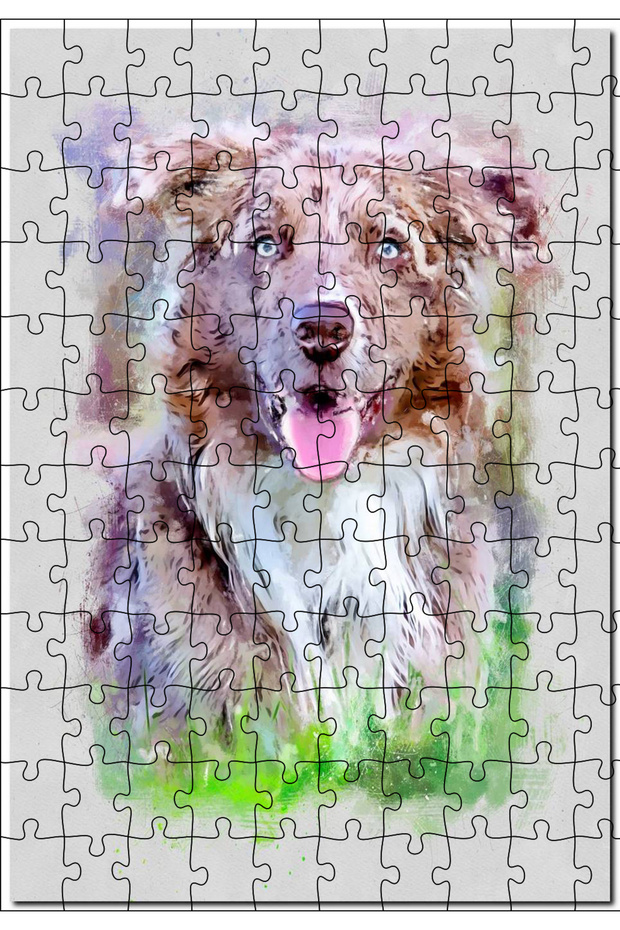 Cakasepetim Painting Dog Image 120 Piece Puzzle Jigsaw Mdf (Wood)
